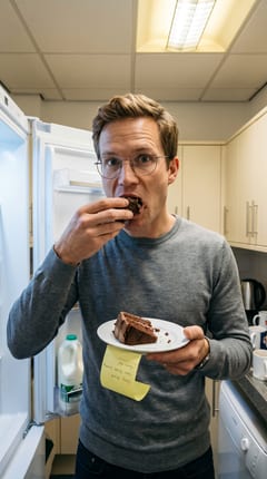 Caught at the fridge