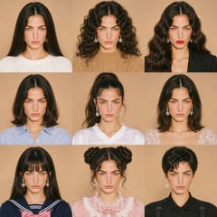 Nine-look reference sheet