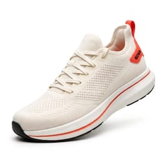 Amazon main image: running shoe on pure white, toe left at 45°