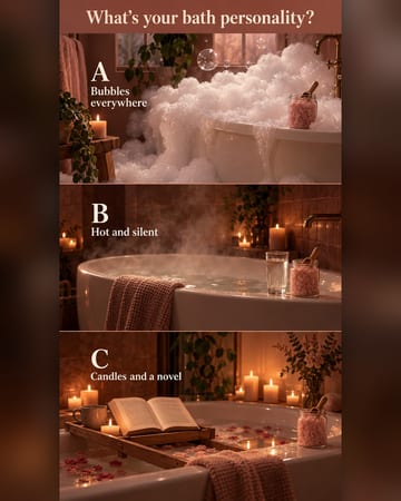 Quiz ad: what is your bath personality, A, B or C