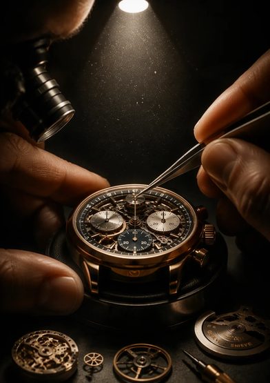 Luxury watch product frame rendered on OpenClips.AI