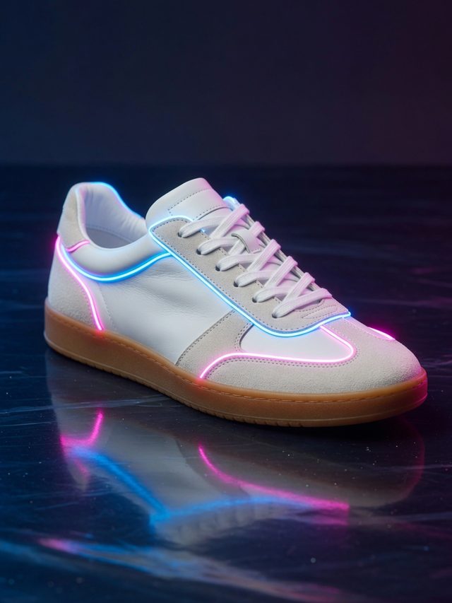 Sneaker in neon outline