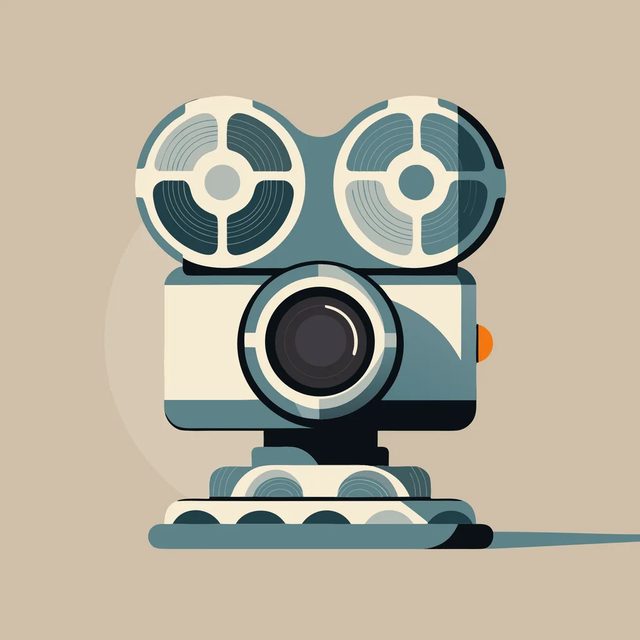 Retro cinema camera
