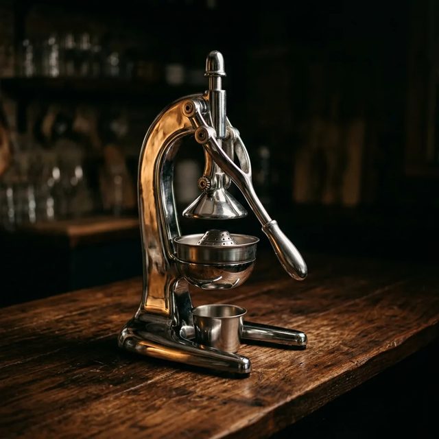 Citrus press on the bar