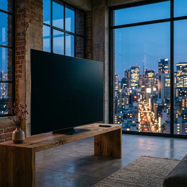 Television at dusk