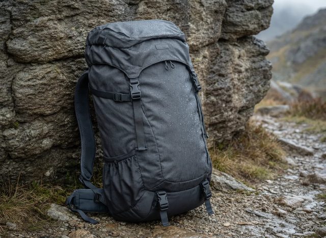 Backpack on the ridge
