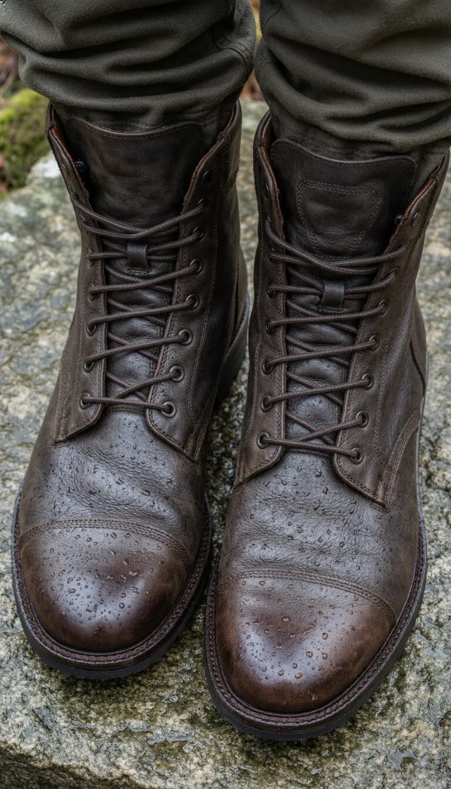 Boots, worn in