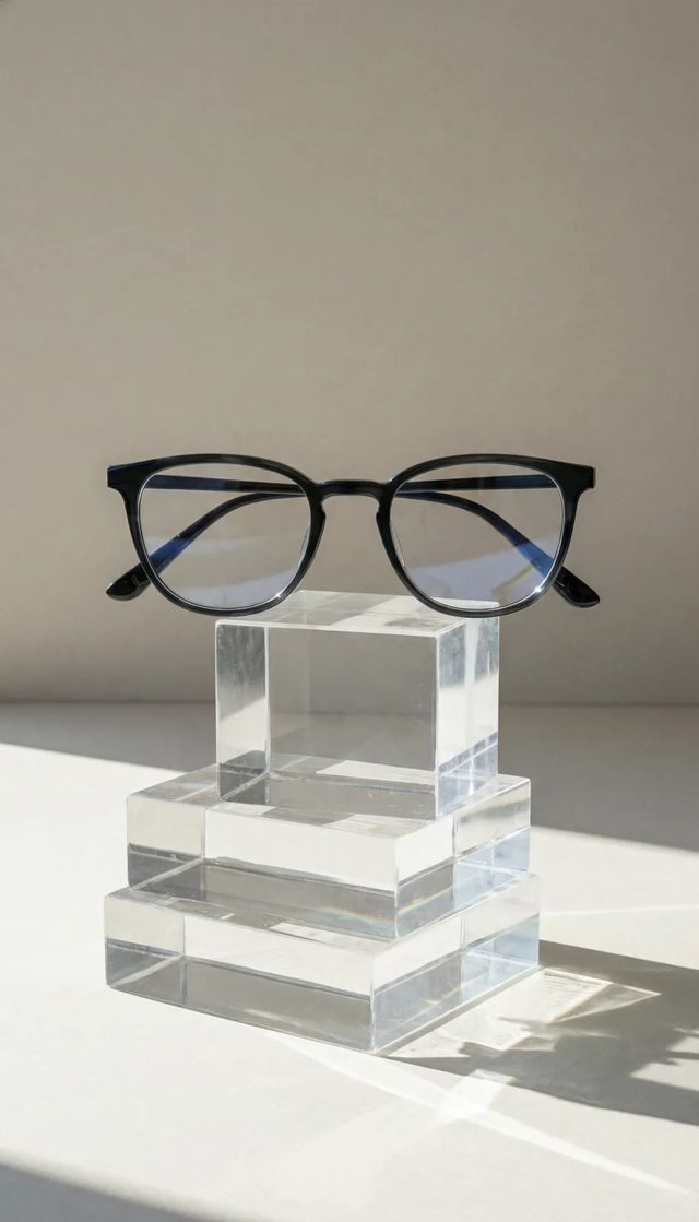 Glasses on books