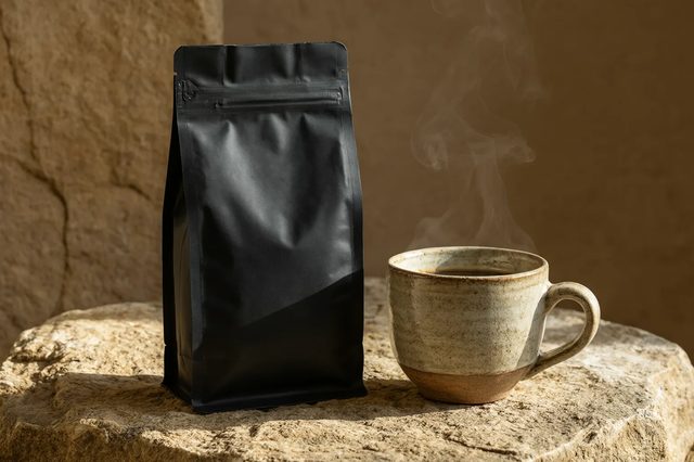 Coffee pouch and cup