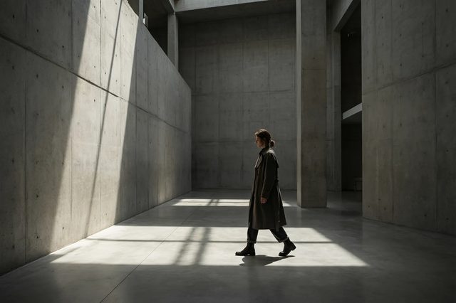 Concrete corridor