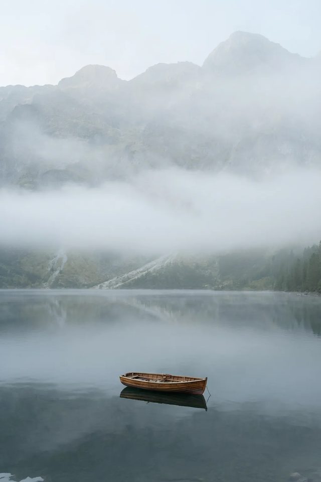 Boat on still water