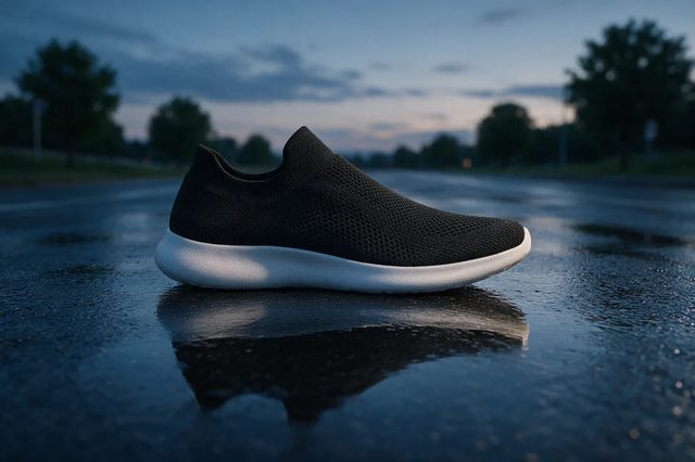 Slip-on on a wet road