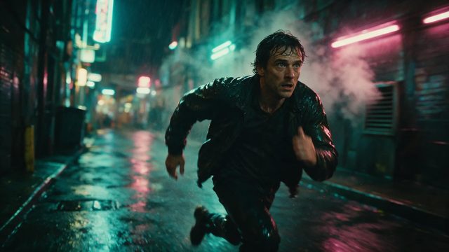 Sprint through the neon rain