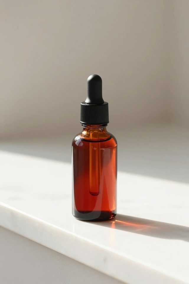 Serum on the marble ledge