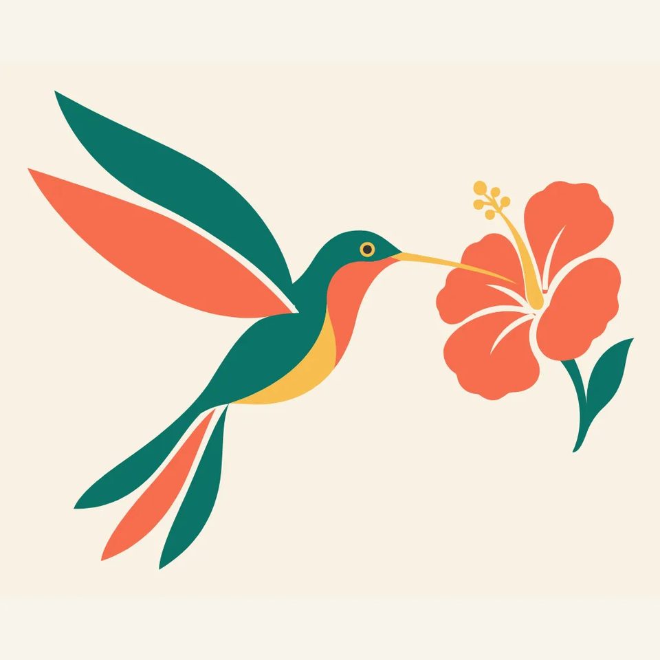 Hummingbird at the blossom