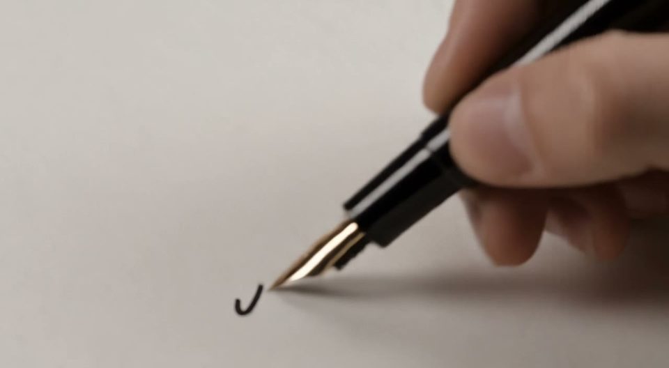 A signature in wet ink