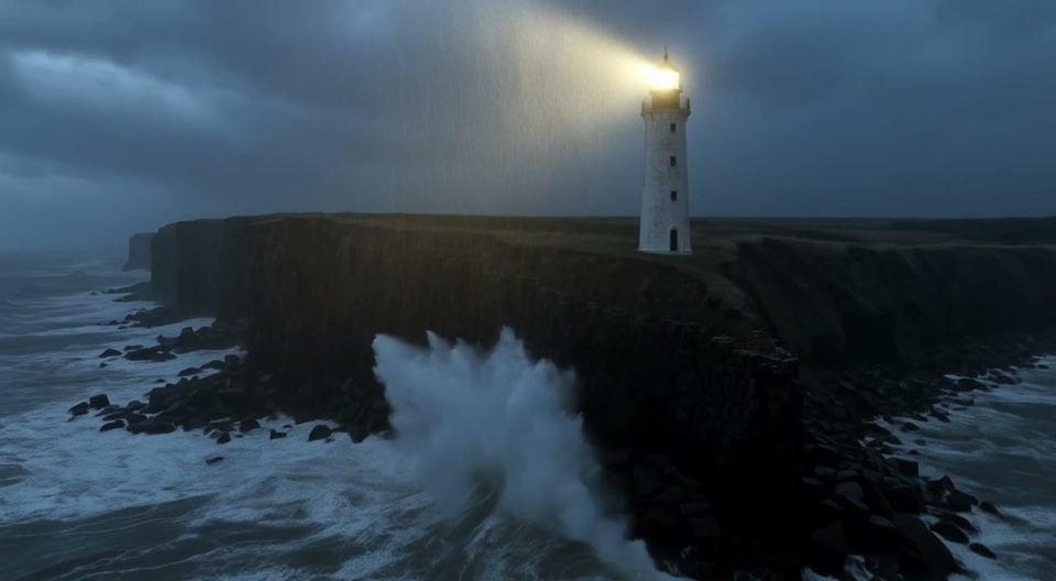 Lighthouse in the storm