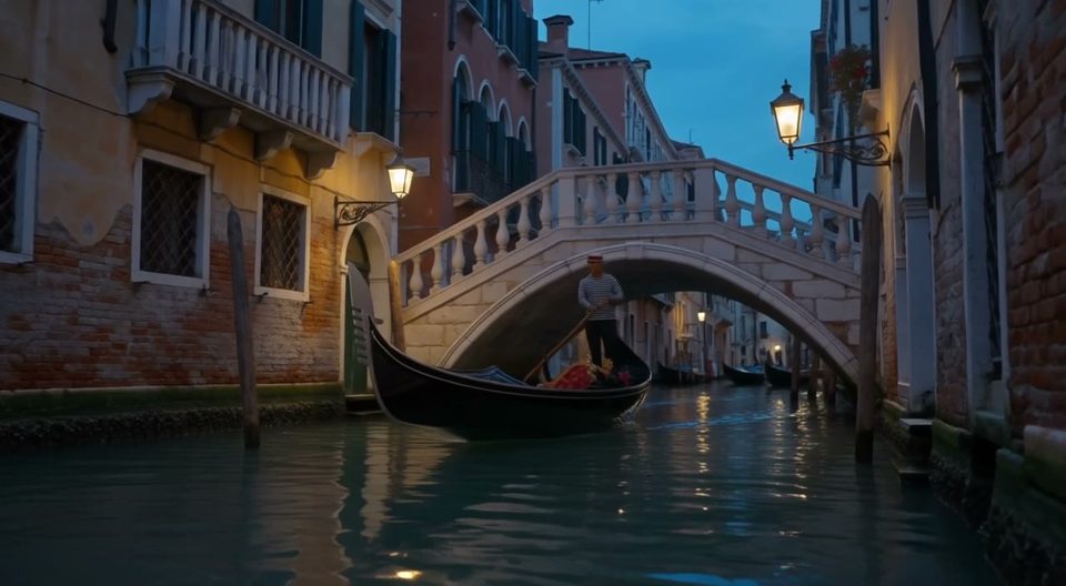 Gondola at blue hour