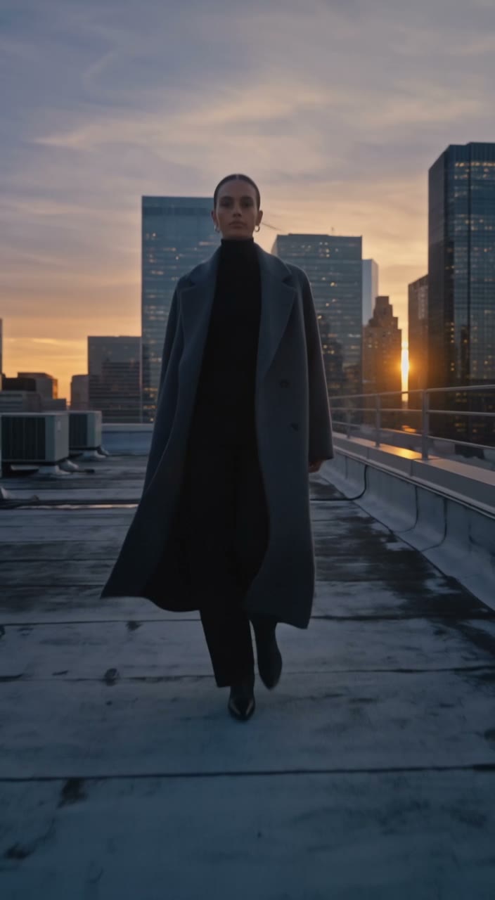 Rooftop walk at dusk
