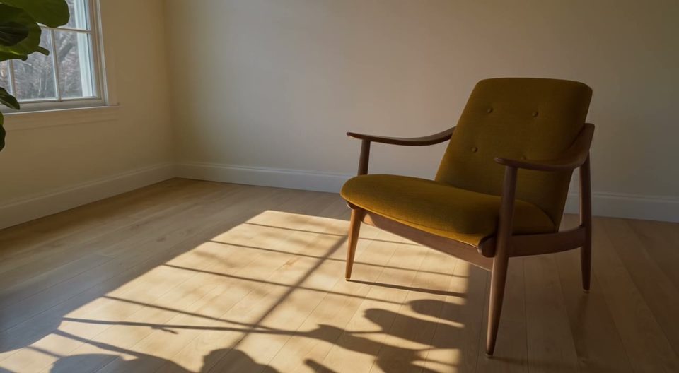 Sun across an empty room