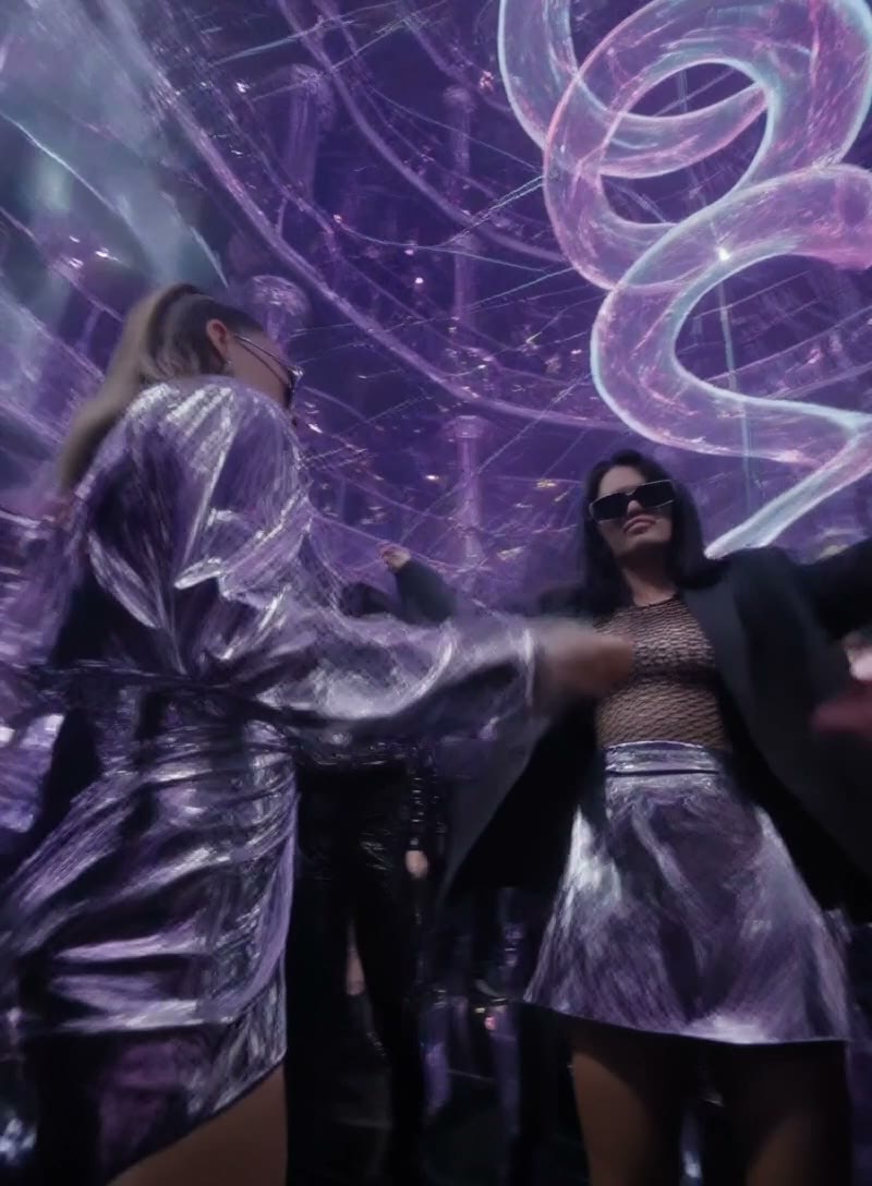 The room goes violet