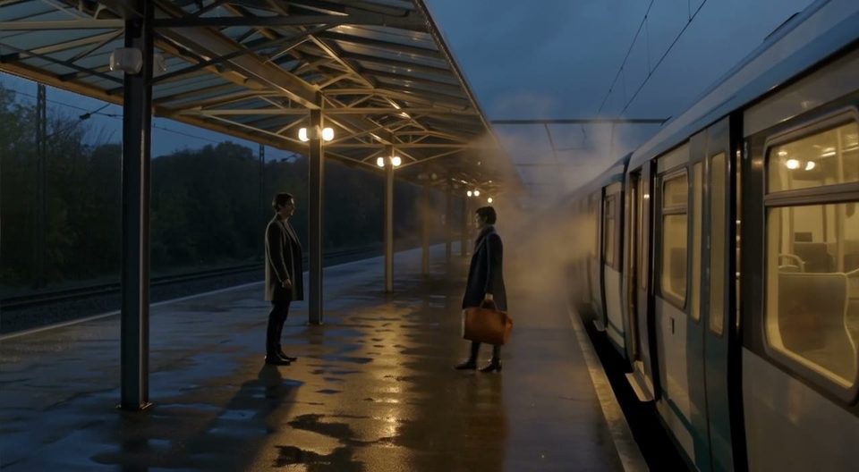 Two men on the platform