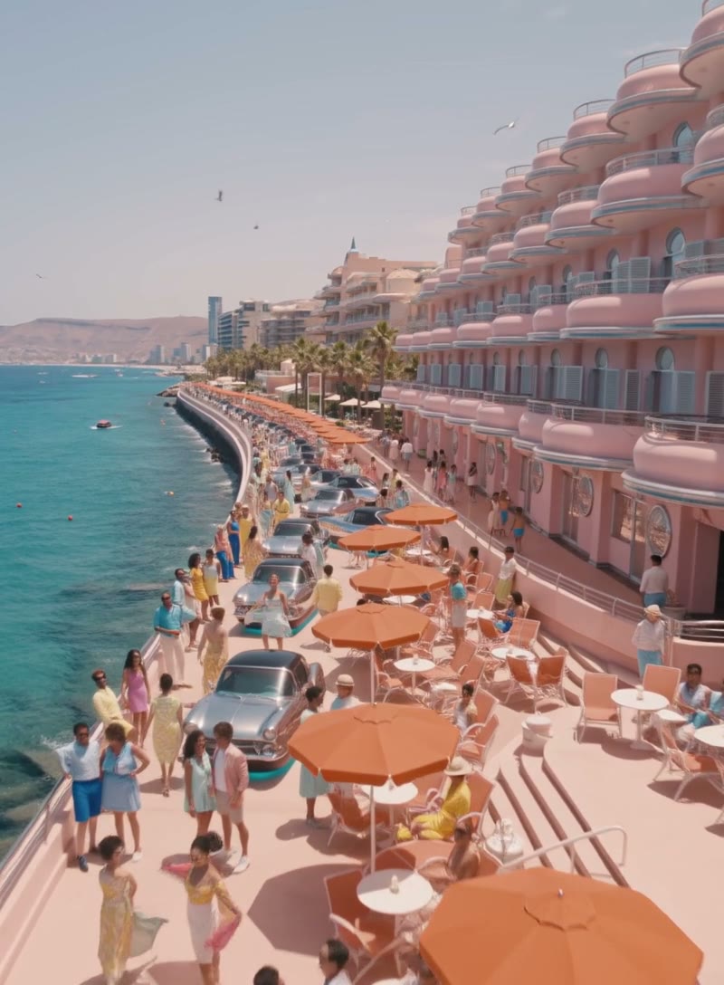 The promenade at noon