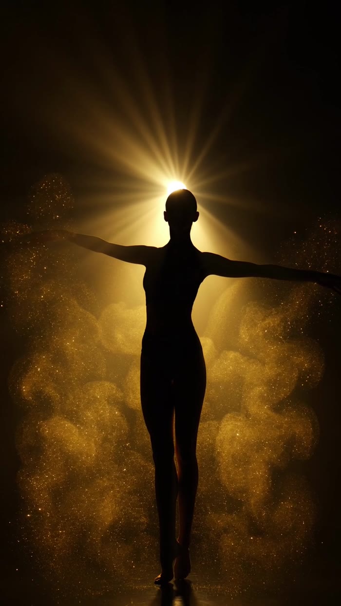 Dancer in gold dust