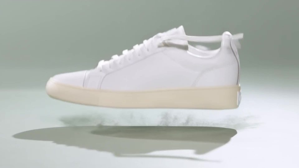 White sneaker, macro