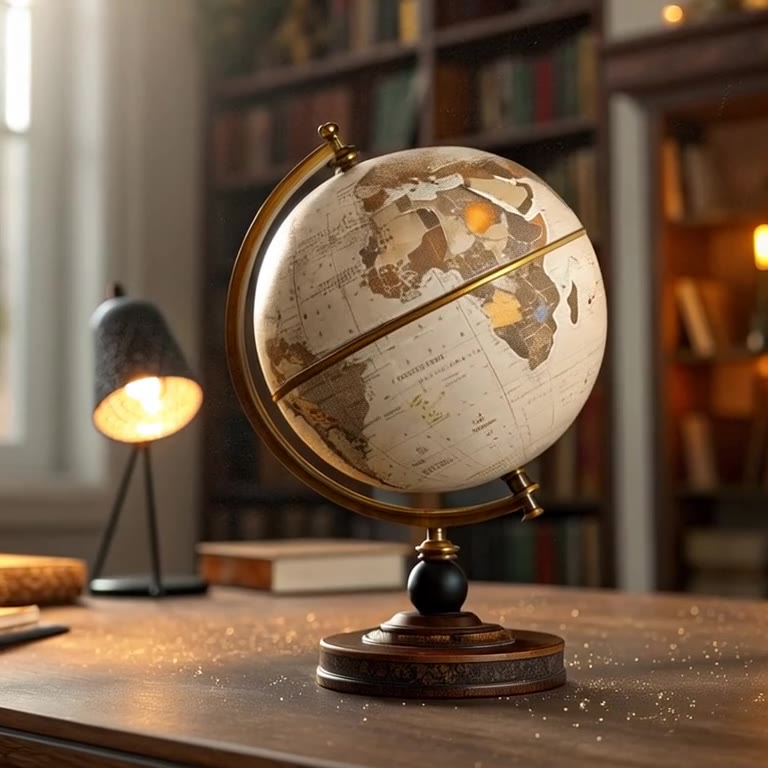 Vintage globe, study