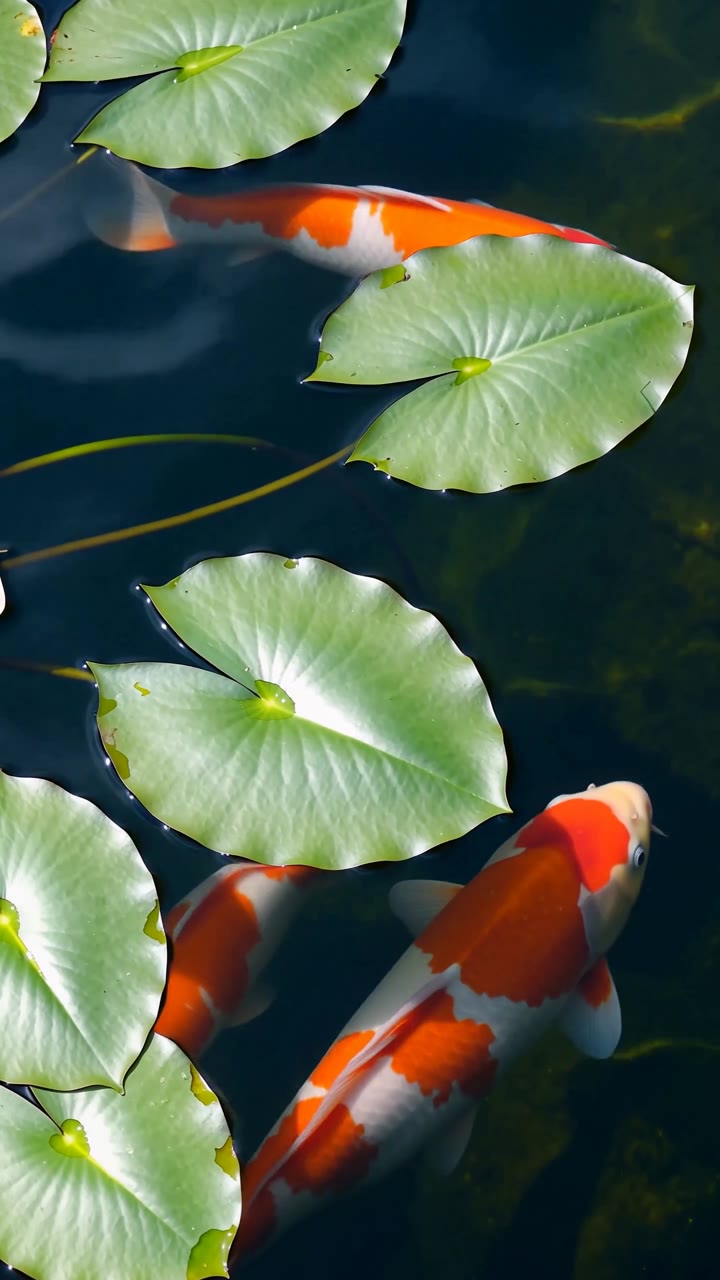 Koi under the pads