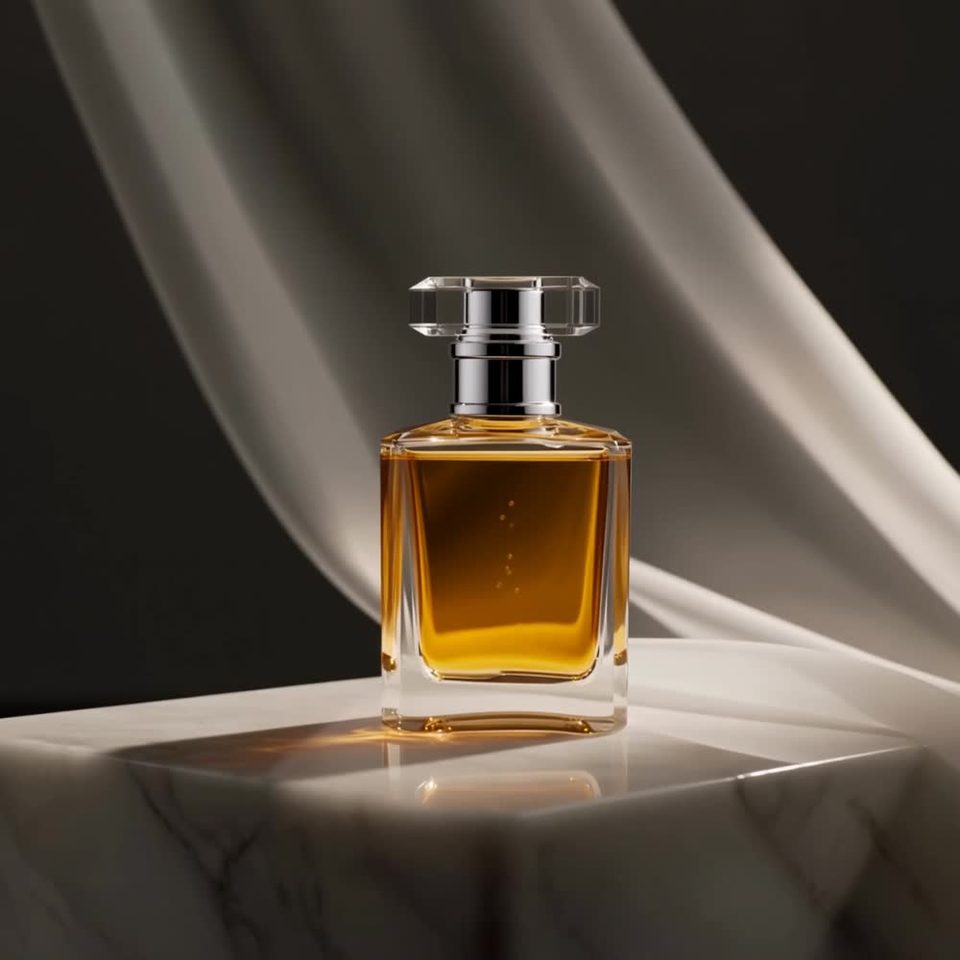 Perfume on marble