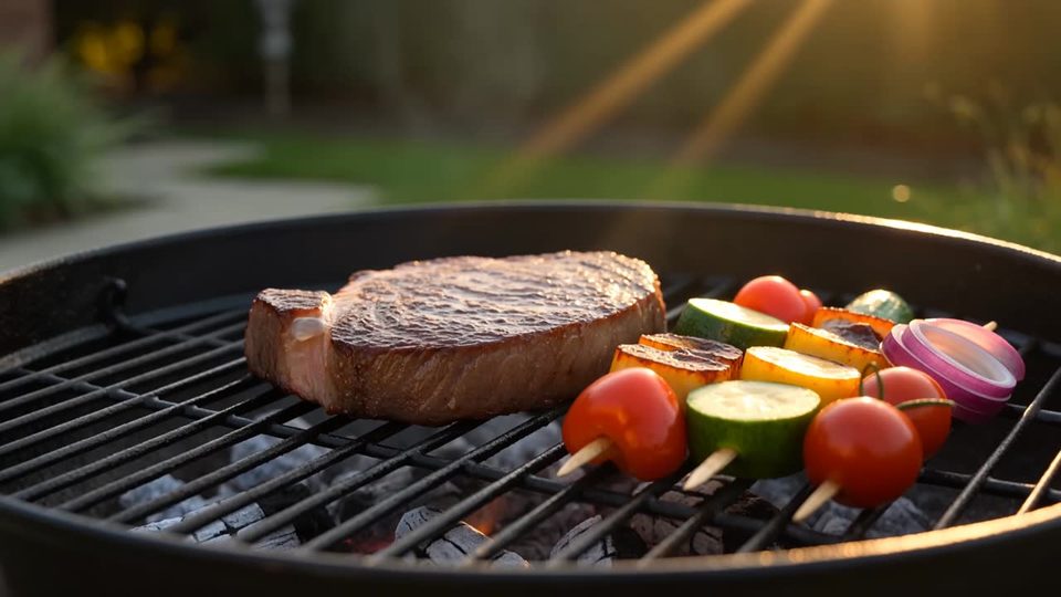 Steak on the grill