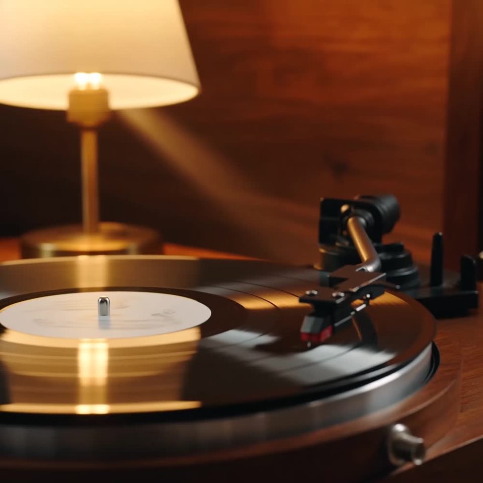 Vinyl under the lamp