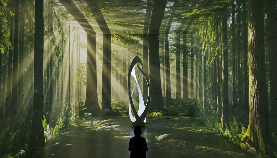 Forest in a lamp