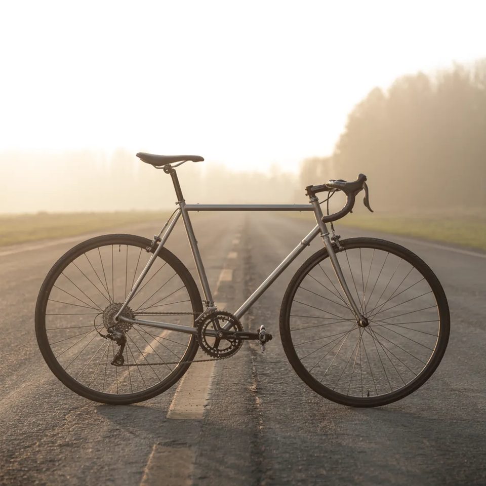 Road bike at dawn