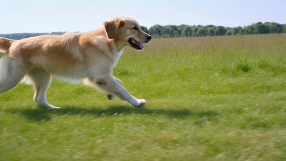 Retriever, sunny meadow