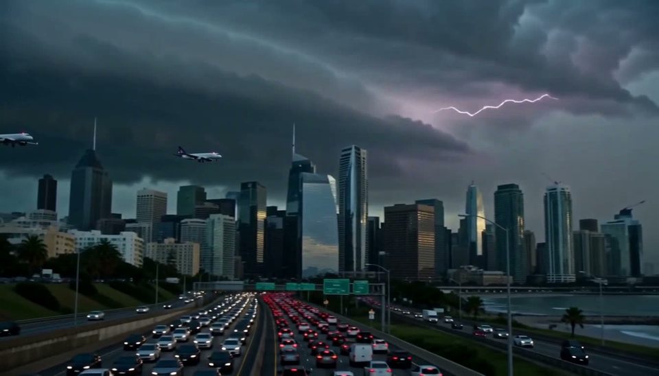 Storm over the freeway