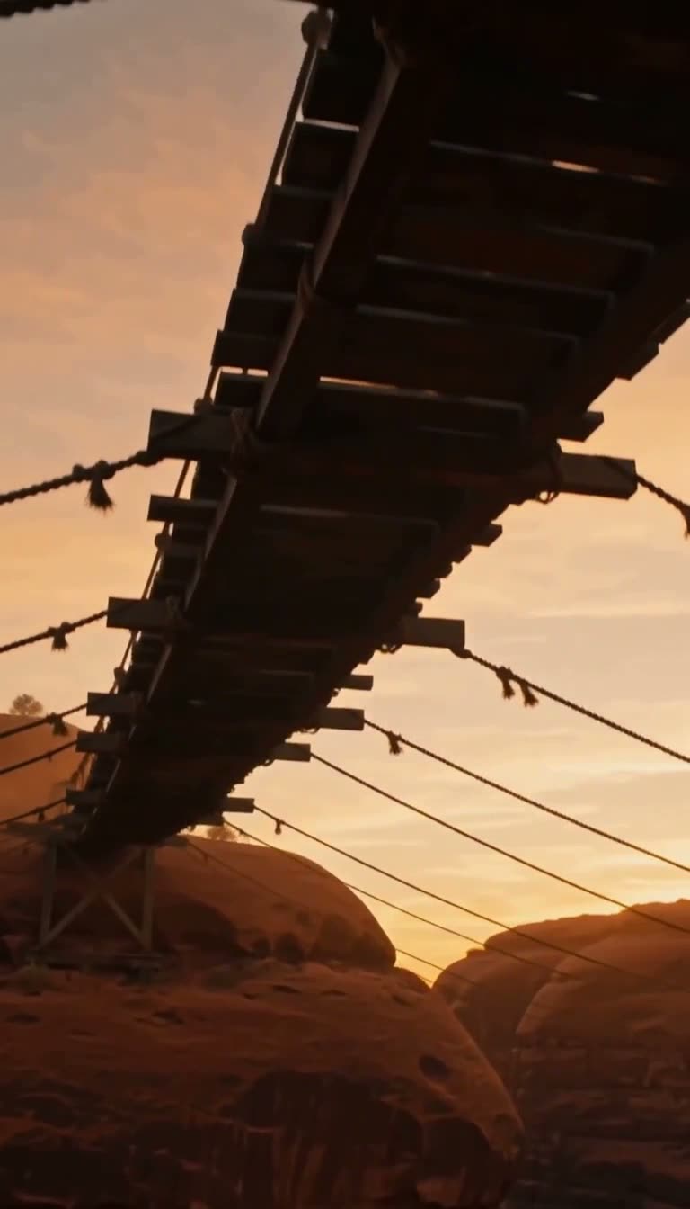 The rope bridge