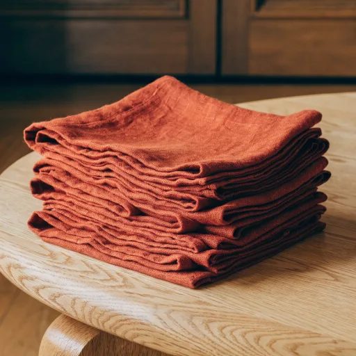 Terracotta linen, stacked