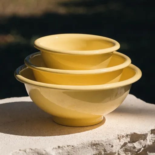 Butter-yellow enamel