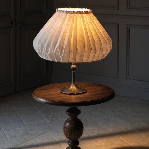 Pleated paper lampshade