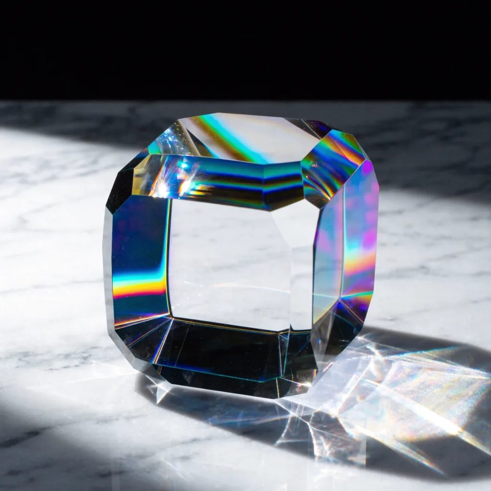 Dichroic glass, every bevel
