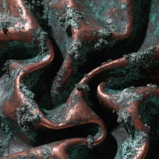Copper with green patina