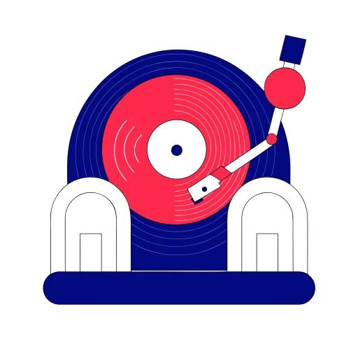 Flat record player