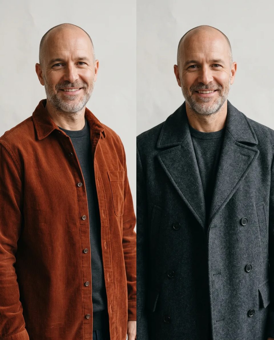 Same man, two coats