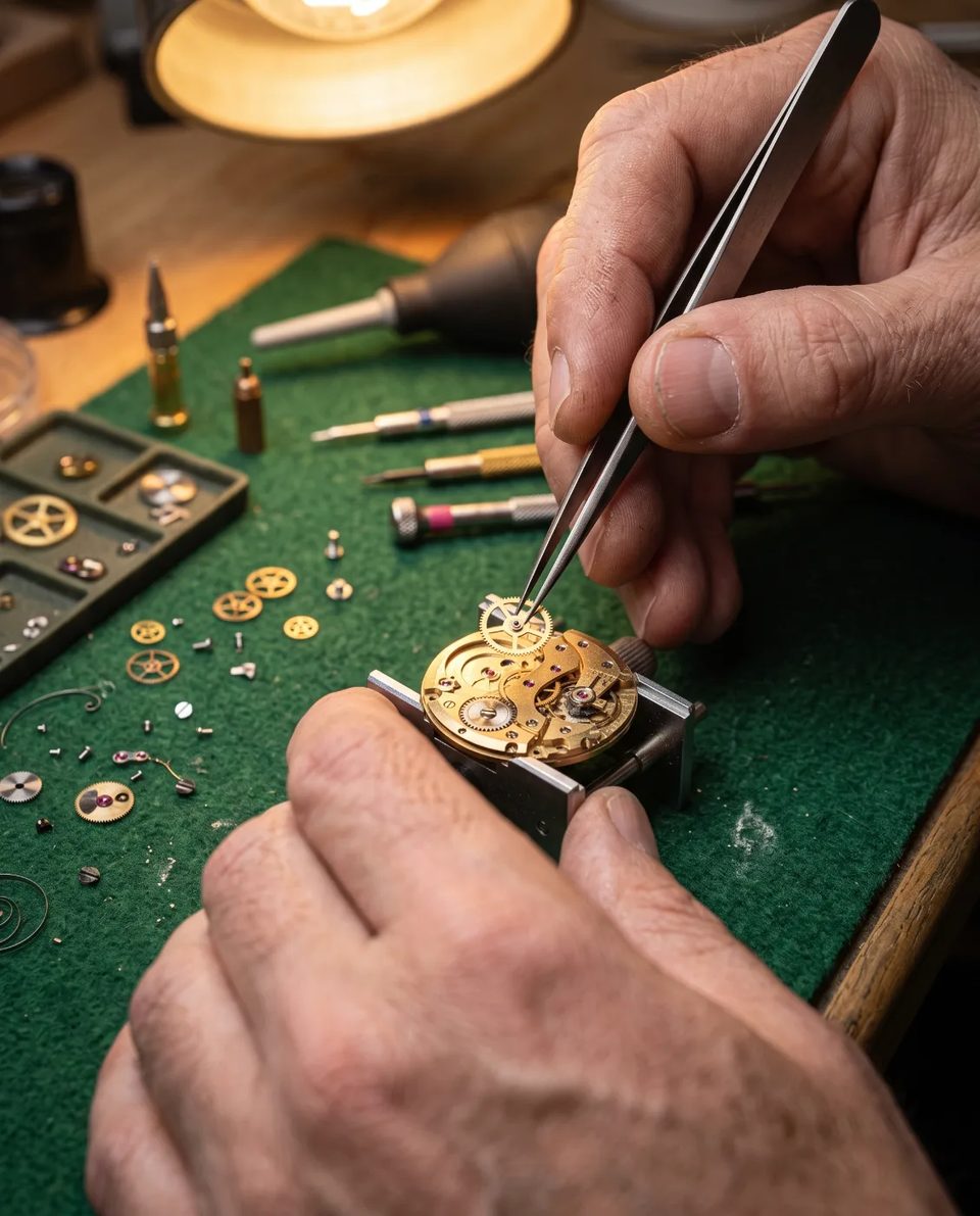 The watchmaker's hands
