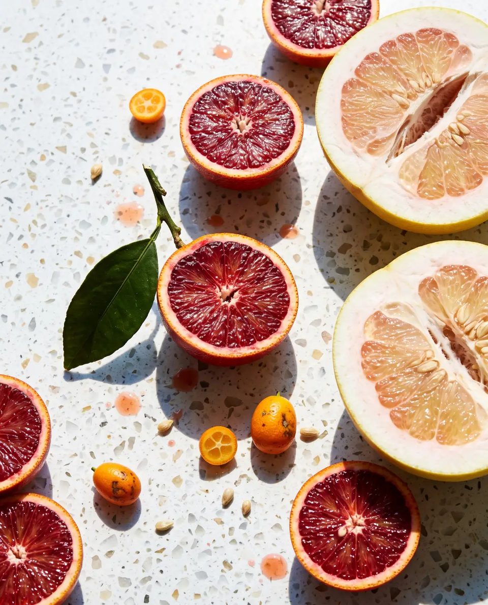 Blood oranges at noon