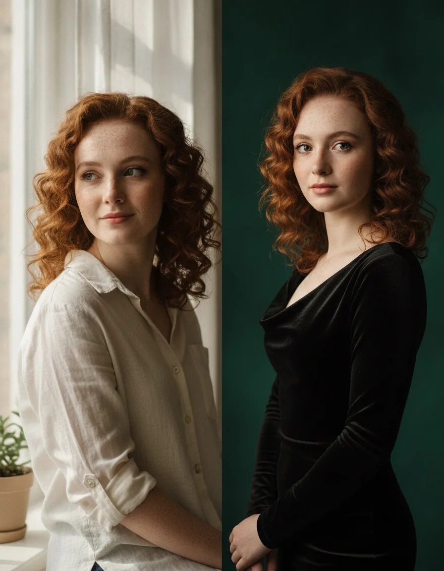 One face, two shoots