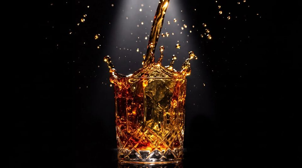 The pour, frozen